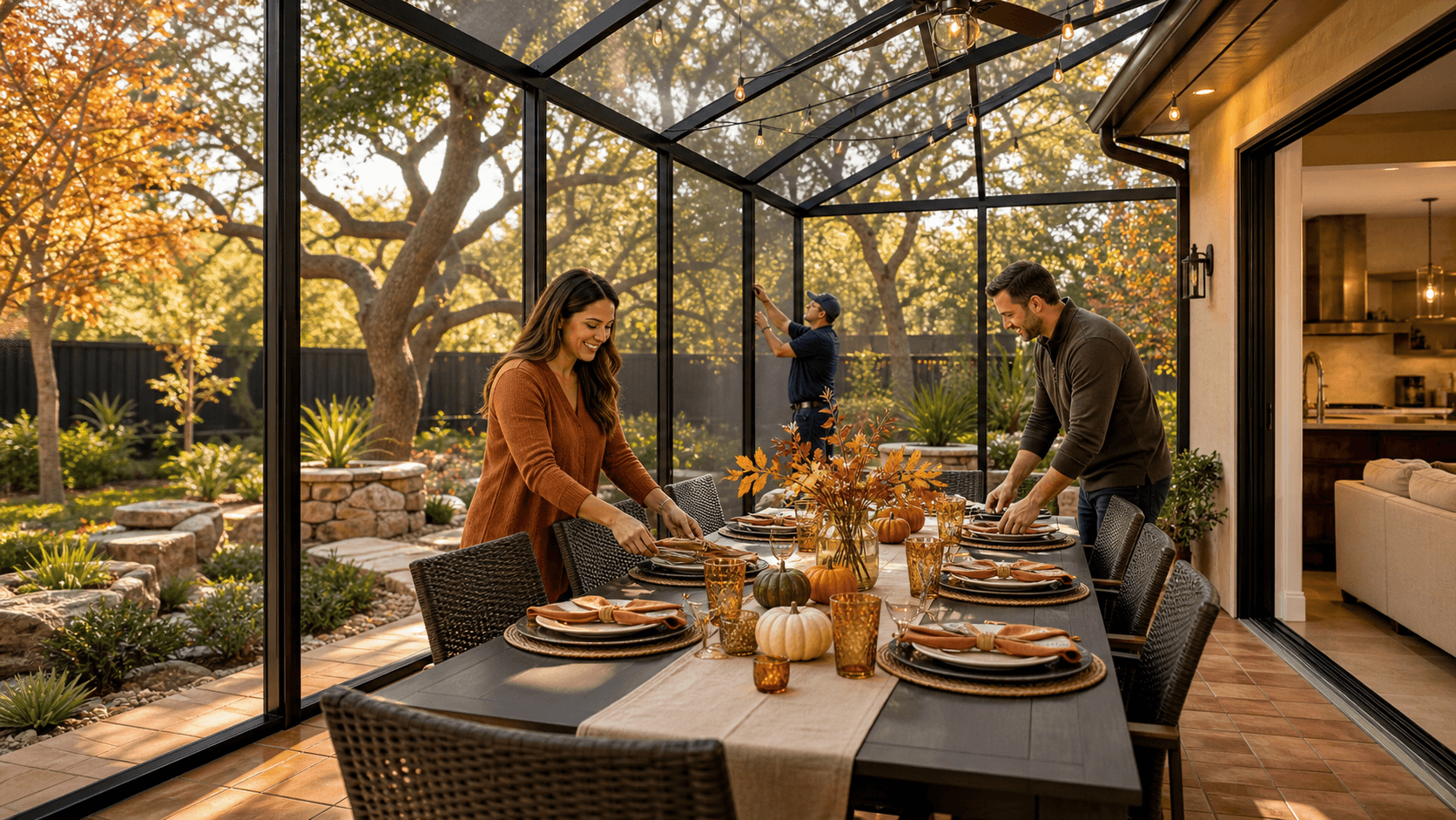 Custom Screen Rooms in San Antonio for Fall Hosting